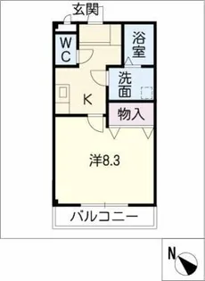 ラフィネ神領【1階】の間取り
