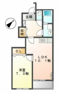 秋桜 壱番館【1階】の間取り