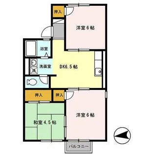 プレジール浦野【1階】の間取り