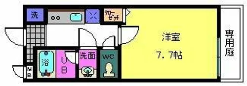 レジデンス石切【1階】の間取り