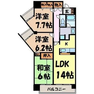 井清寿マンション【6階】の間取り