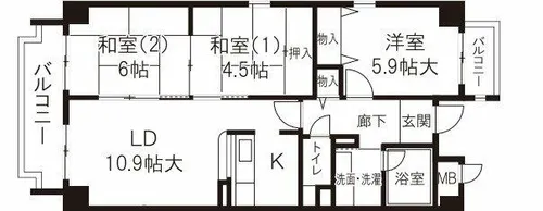 アルデールエスパシオ【3階】の間取り