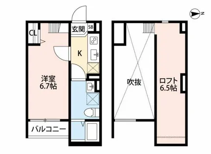 レジーナ深江南【2階】の間取り