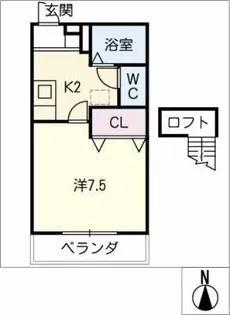 ミキスクェア鴨田【2階】の間取り