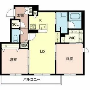 シャーメゾンTG Via Sole【2階】の間取り