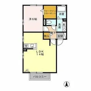 プルミエ D【202号室】の間取り