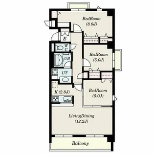 愛知県名古屋市名東区植園町1丁目【マンション】の間取り