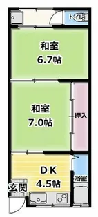 大阪府門真市下島町【テラスハウス】の間取り
