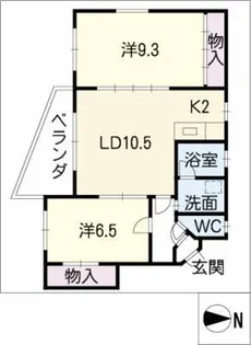 イーストヒルズ東山元町【1階】の間取り