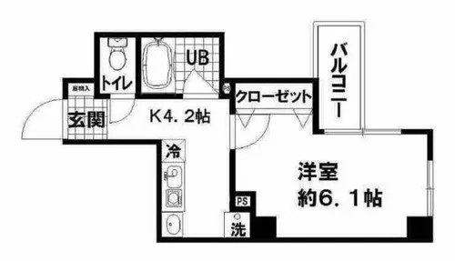 プレミアム新町Ⅲ【5階】の間取り