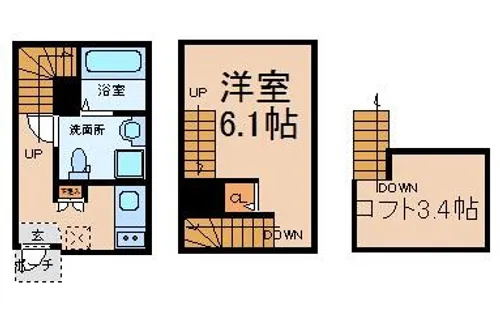 Paramount Life【105号室】の間取り