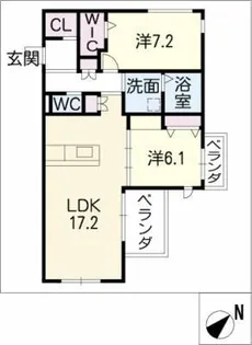 シュロスベルグ【3階】の間取り
