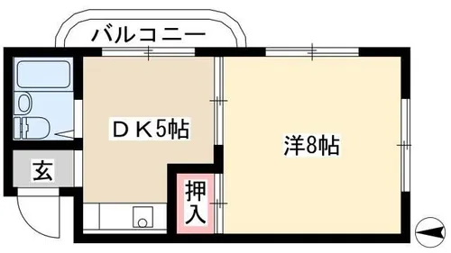 天神マンション【301号室】の間取り