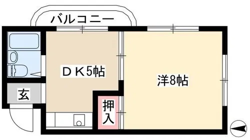天神マンション【301号室】の間取り
