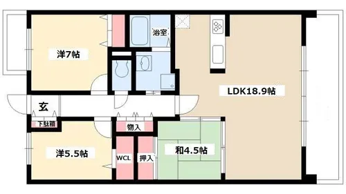東山公園レジデンス【6階】の間取り