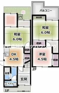 大阪府守口市藤田町1丁目【一戸建】の間取り