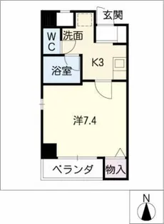 グランディア本山【1階】の間取り