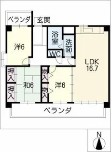 ヤマセビル【4階】の間取り