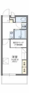 レオパレスアウル【1階】の間取り