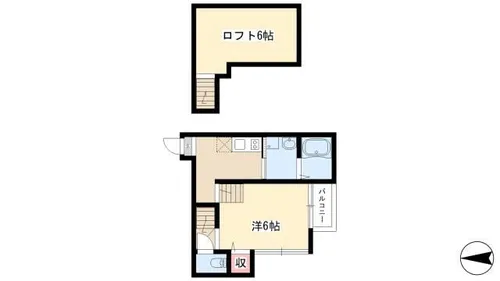 グリーンレイク中小田井【103号室】の間取り