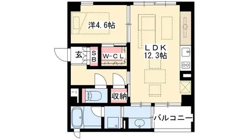 パークホームズ覚王山WEST【1階】の間取り