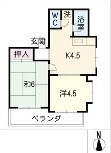 クオーレ稲島【4階】の間取り