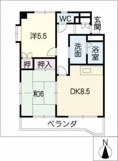 グランベール【2階】の間取り