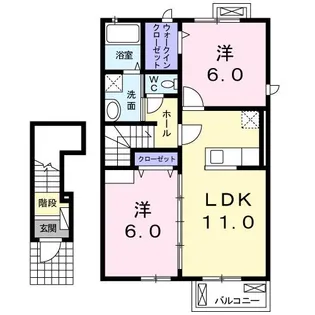 コスモス I【2階】の間取り