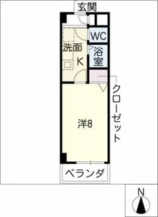 御剣ハイツ【4階】の間取り