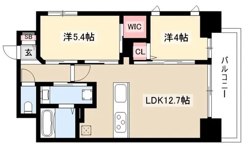 ザ・レジデンスパーク久屋大通【1204号室】の間取り