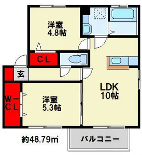 グリーン・ガーデン【2階】の間取り