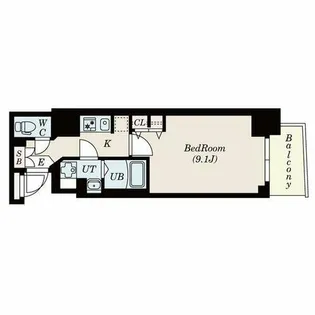 CREST TAPP新栄【1504号室】の間取り