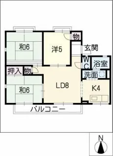 セジュール原田【1階】の間取り