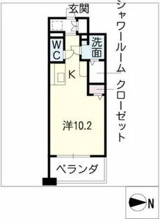 N.S.ZEAL 大曽根【904号室】の間取り