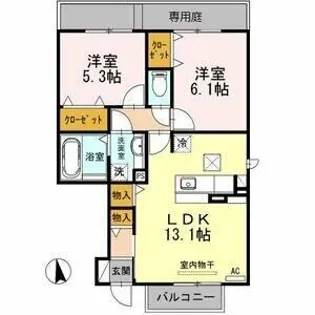 Ohana南陽 D棟【1階】の間取り