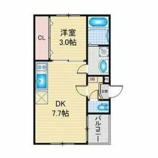 ハーモニーテラス枇杷島【2階】の間取り