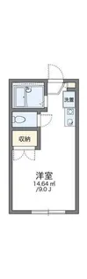 レオパレスWestRiver【204号室】の間取り