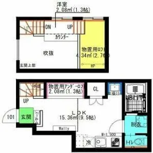 ル・シャトレ笠寺【1階】の間取り