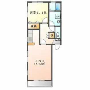 ルミーナ天花寺【201号室】の間取り