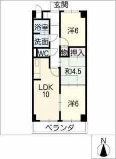 ヒルズ池場【3階】の間取り