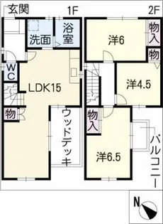 愛知県名古屋市中川区長良町4丁目【一戸建】の間取り