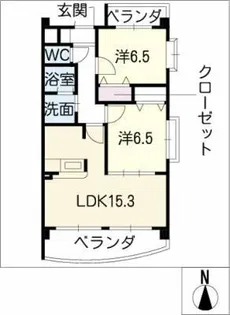 ピーブルームⅠ【1階】の間取り