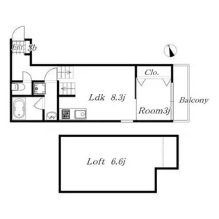 Park Side 吹上【206号室】の間取り