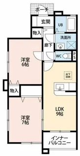 ラーラYS D【102号室】の間取り