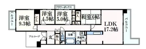 キャッスルコート飯田【6階】の間取り