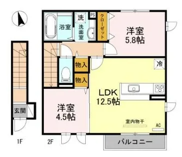 BIOHouseⅡ【2階】の間取り