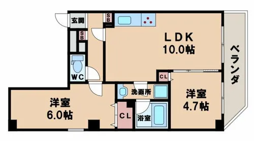 アーク美章園【3階】の間取り