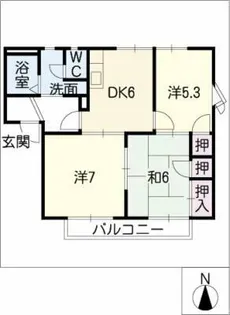 カーサアレグレ【2階】の間取り