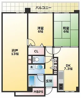 KTハイツ【5階】の間取り