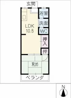 高彦ハイツ【2階】の間取り